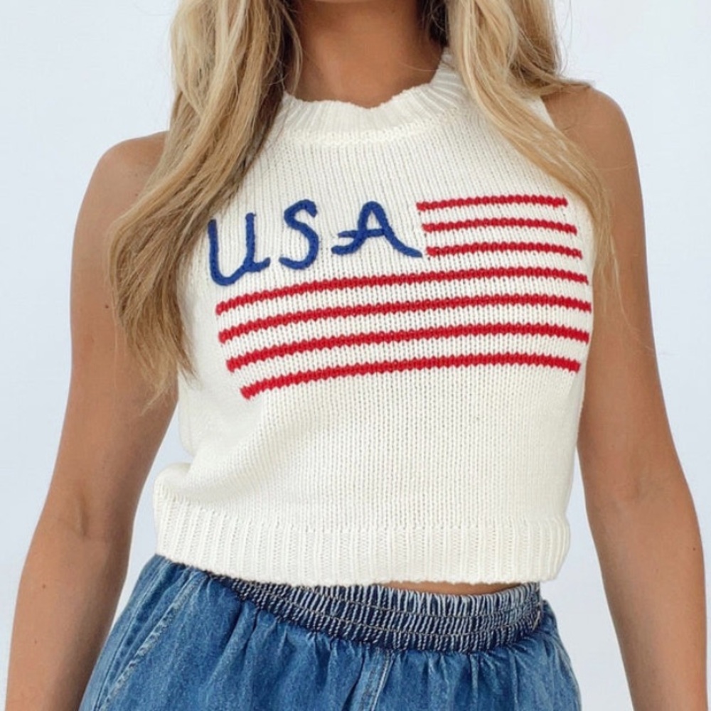 NWT USA Sweater Tank